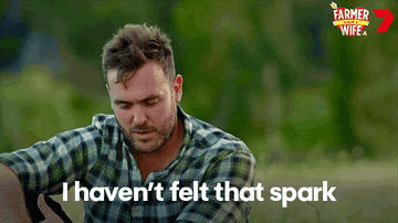 Farmer saying &quot;I haven&#x27;t felt that spark&quot; on &quot;Farmer needs a wife&quot;