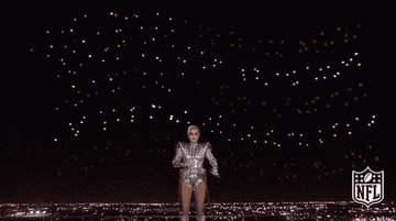 Lady Gaga jumps off the stage