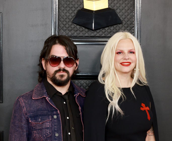 Closeup of Shooter Jennings and Misty Swain