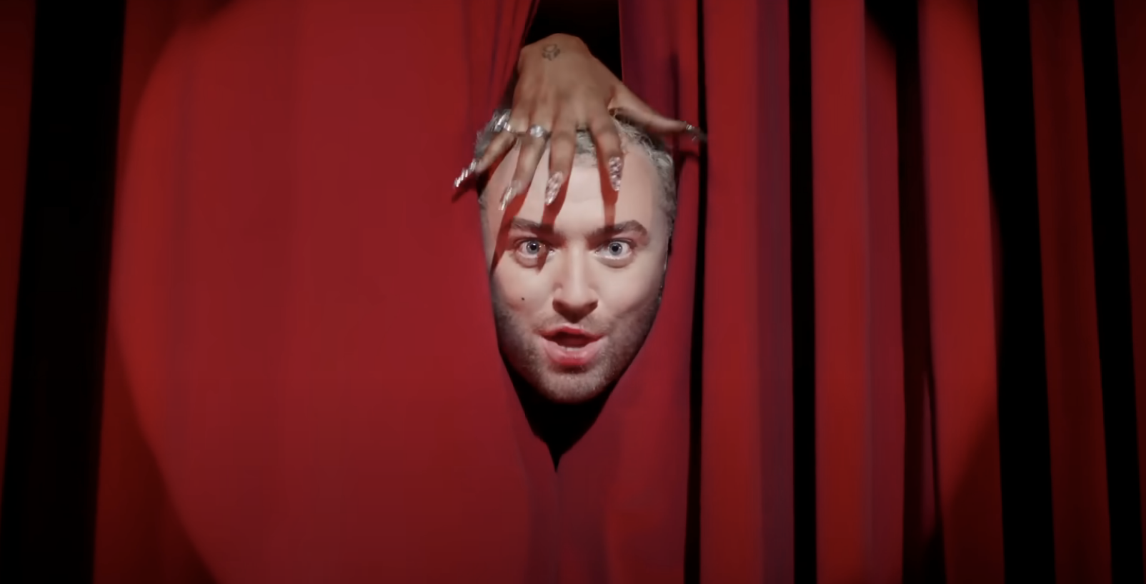 Screenshot from Sam Smith&#x27;s &quot;Unholy&quot; video