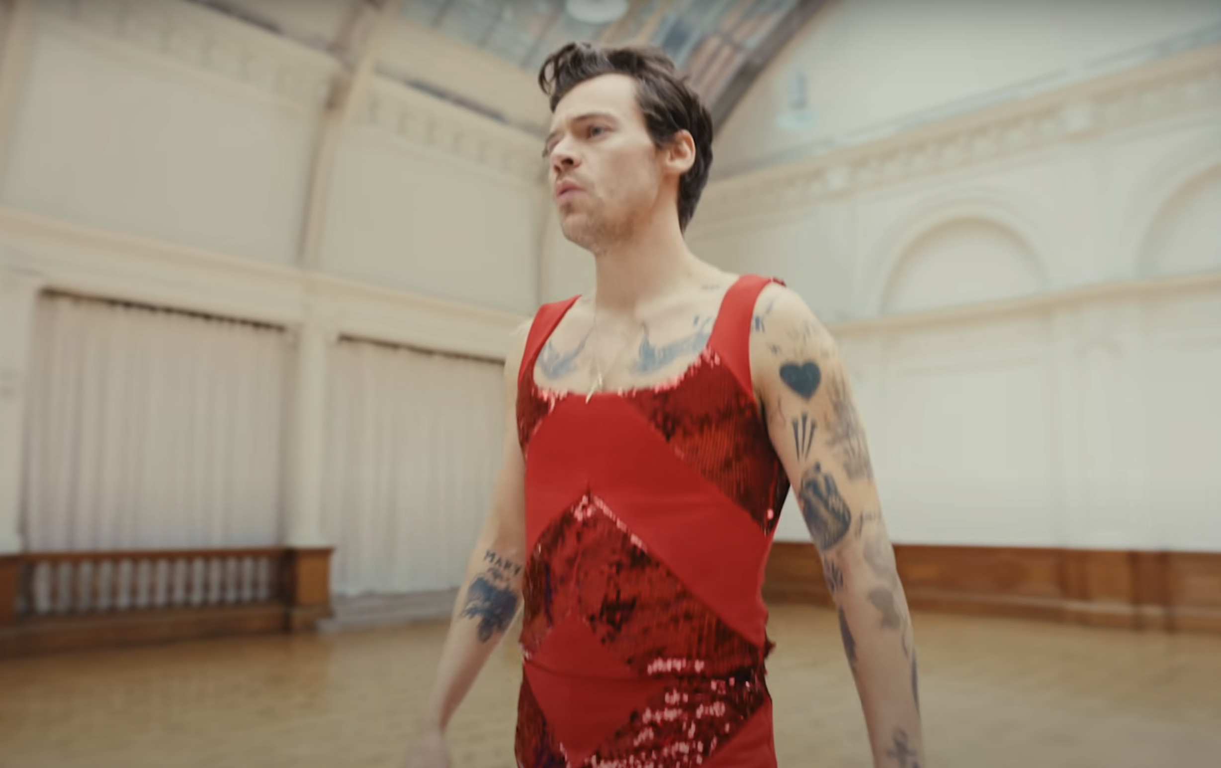 Screenshot from Harry Styles&#x27;s &quot;As It Was&quot; video