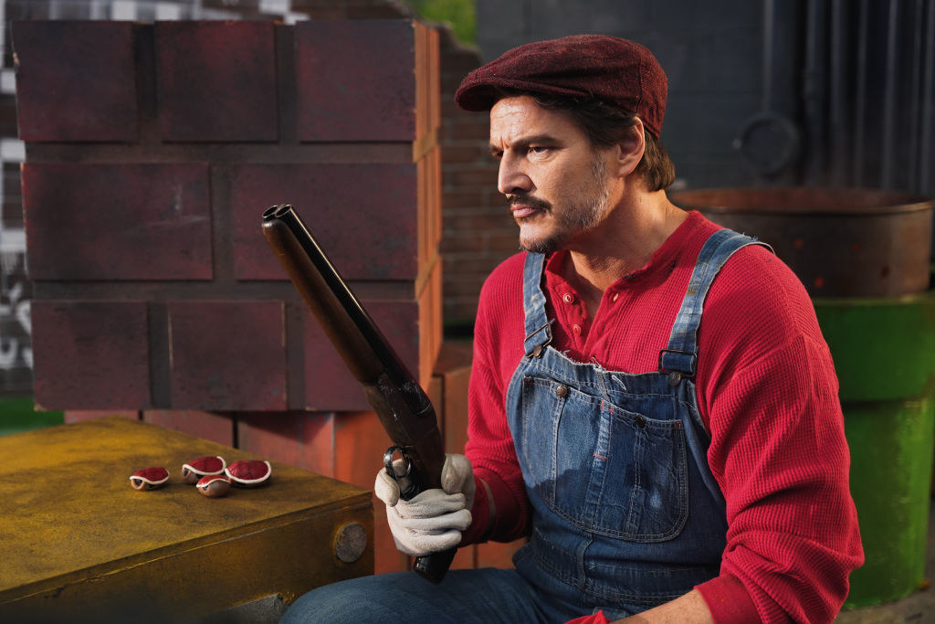Pedro Pascal as Mario during a Saturday Night Live sketch