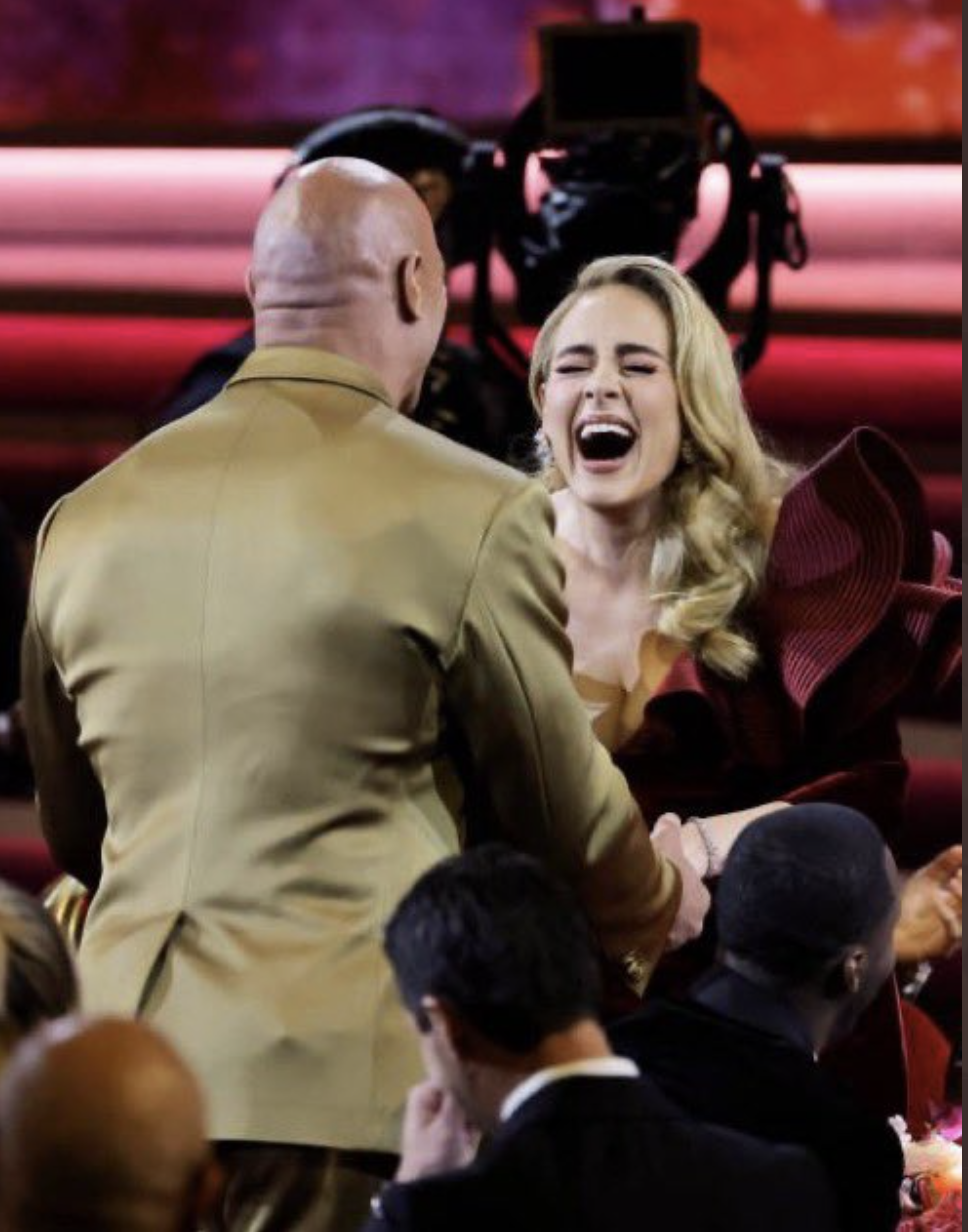 adele and the rock meeting for the first time