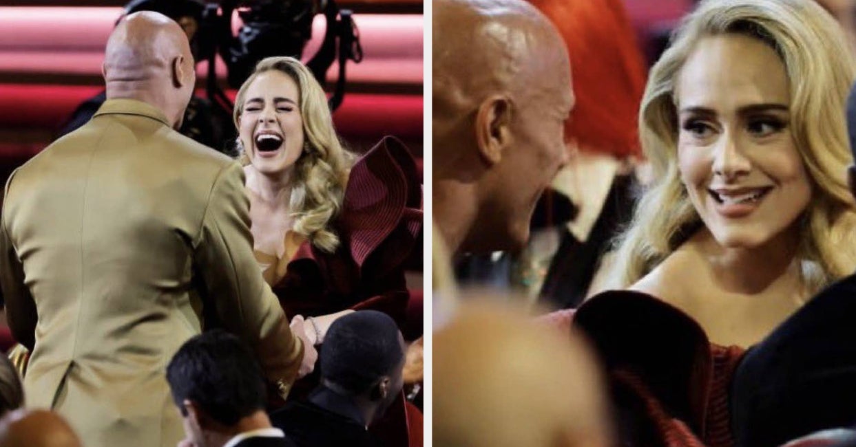 Adele Skips Red Carpet, Meets Dwayne Johnson at 2023 Grammy Awards