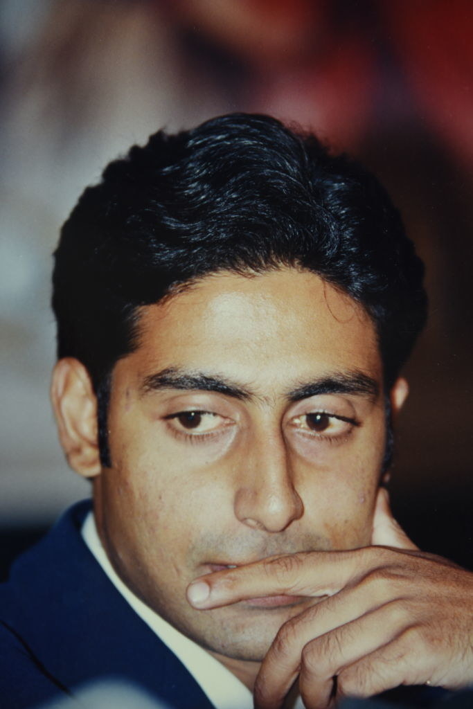 Abhishek Bachchan lost in thought during a press conference
