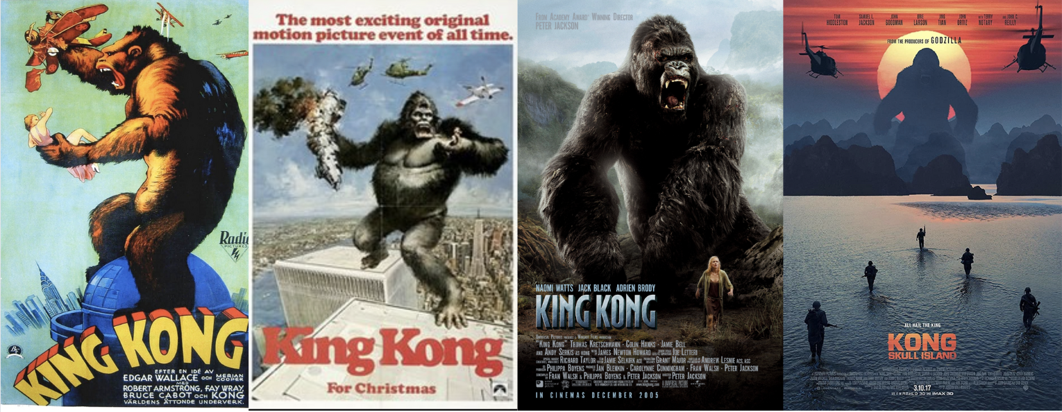 posters for king kong different versions