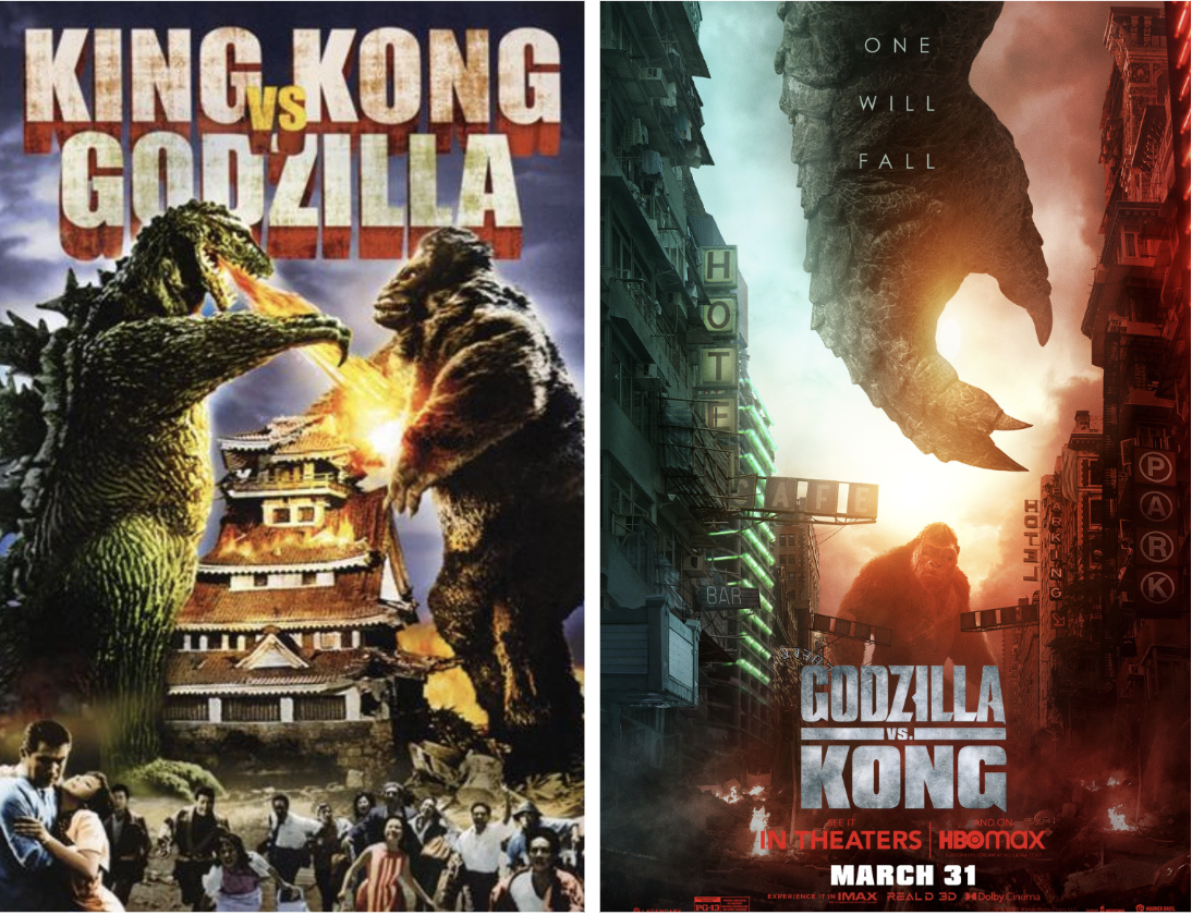 posters for Godzilla versus Kong different versions