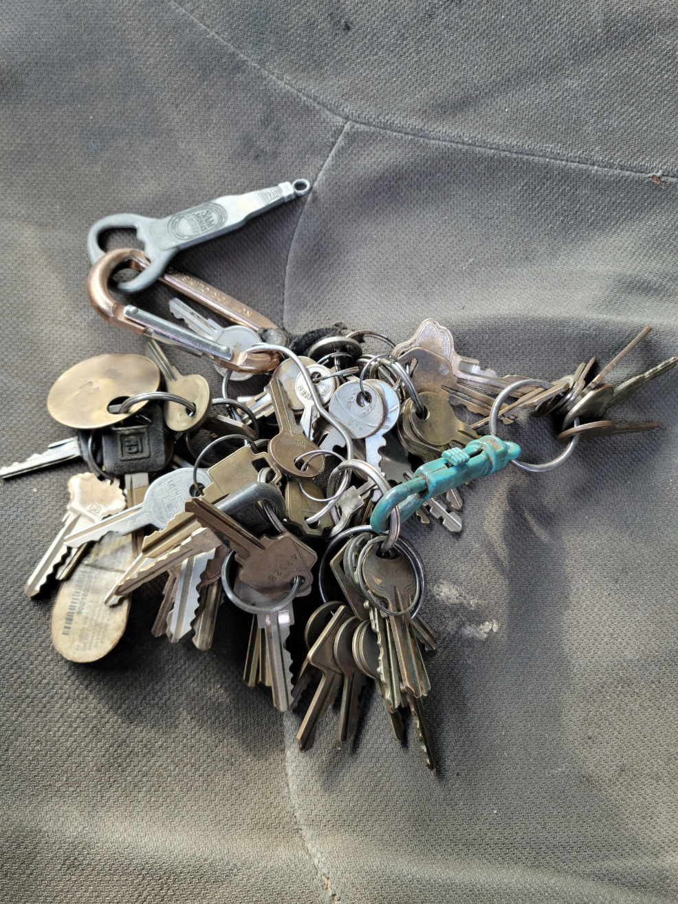 A humongous stack of keys unlabeled