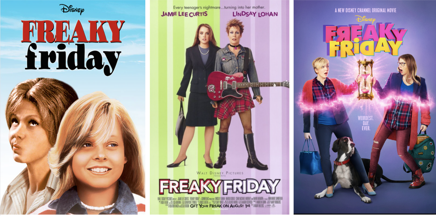 posters for freaky friday different versions