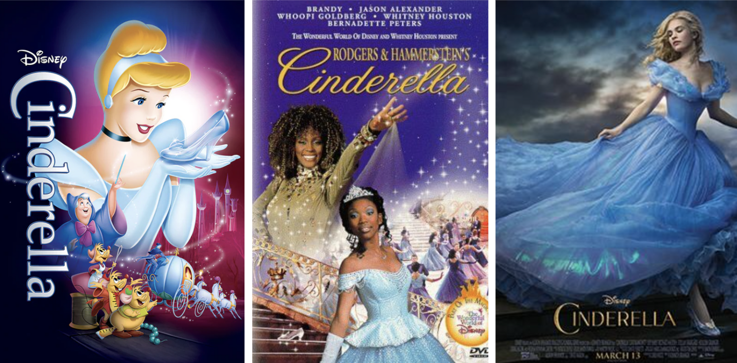 posters for Cinderella different versions