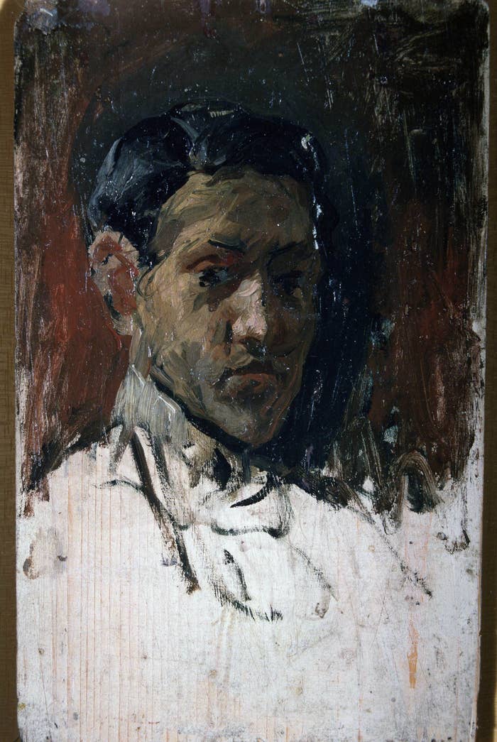 Pablo Picasso self-portrait, with facial features
