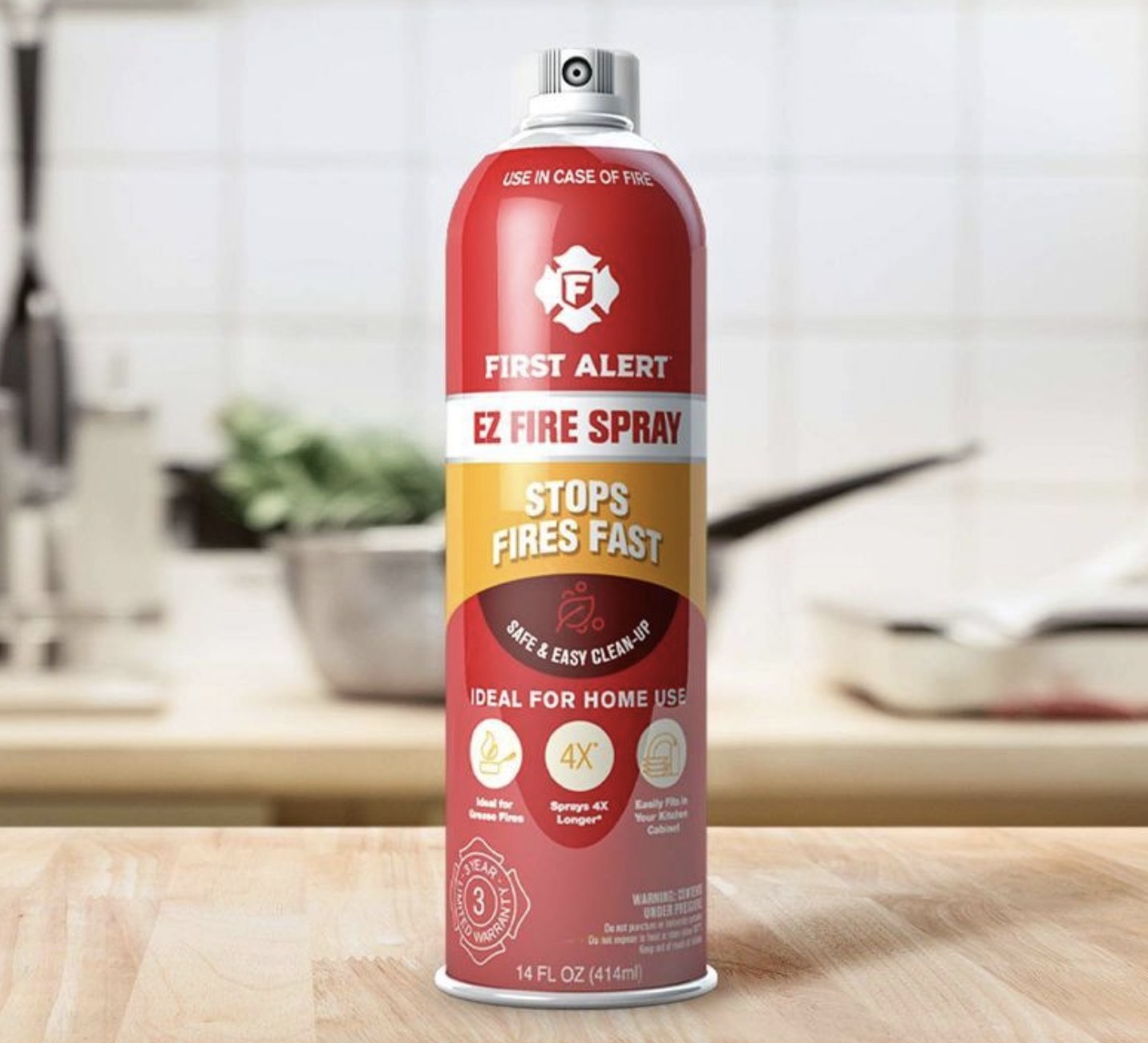 A can of fire extinguisher spray