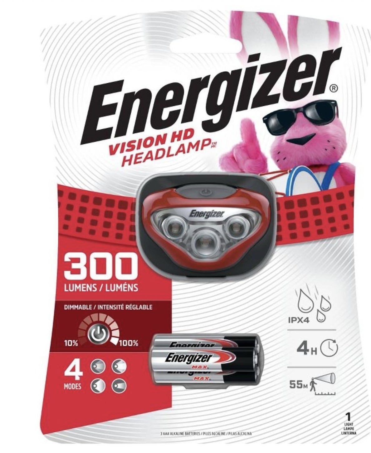 A headlamp in its packaging