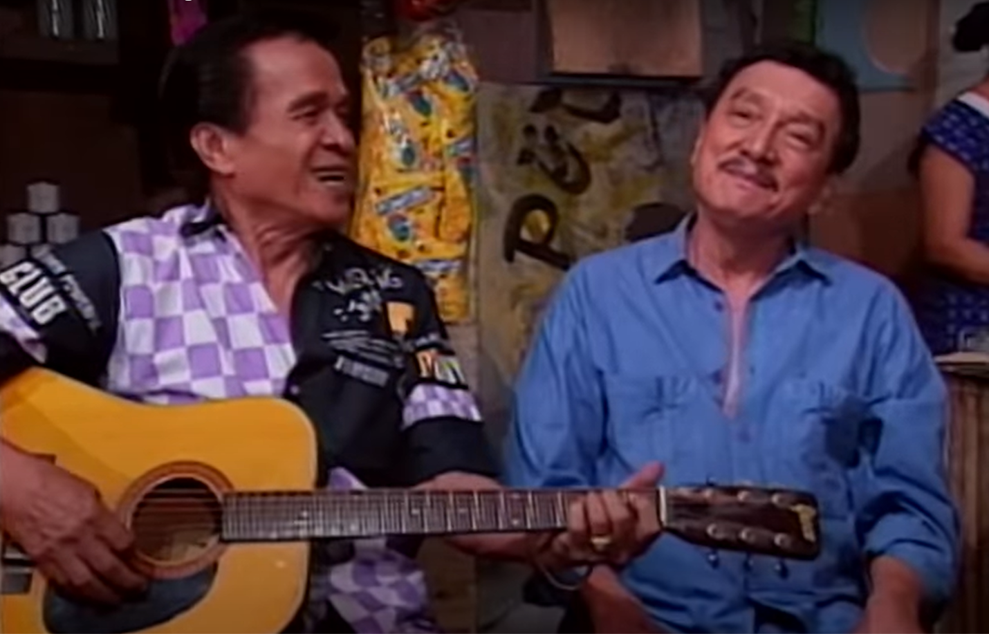 screencap of Home Along da Riles starring Dolphy as Mang Kevin Kosme who&#x27;s singing