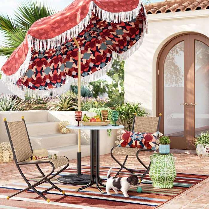 the outdoor umbrella