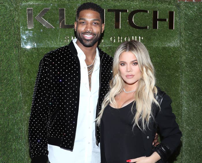 A closeup of Khloe and Tristan