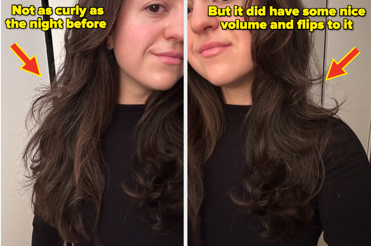 a side-by-side photo of the author&#x27;s hair