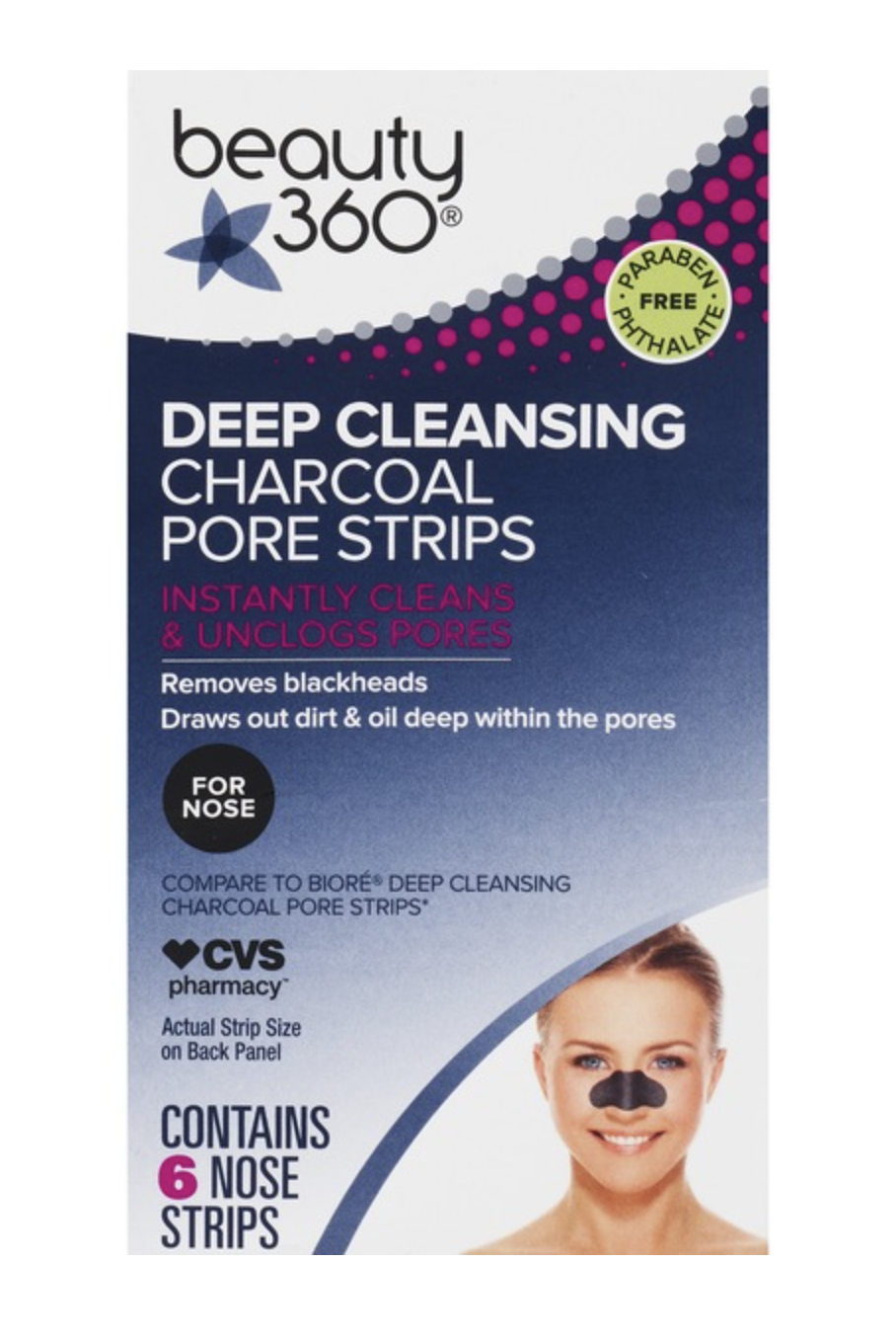 Charcoal pore strips to remove blackheads and draw out dirt and oil deep within the pores