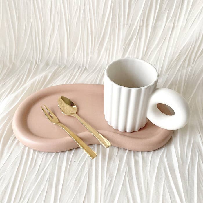 Francfranc（フランフラン）のオススメ食器「ポッテ プレート＆マグ ウィズカトラリー セット」