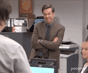 ed helms in the office saying awkward