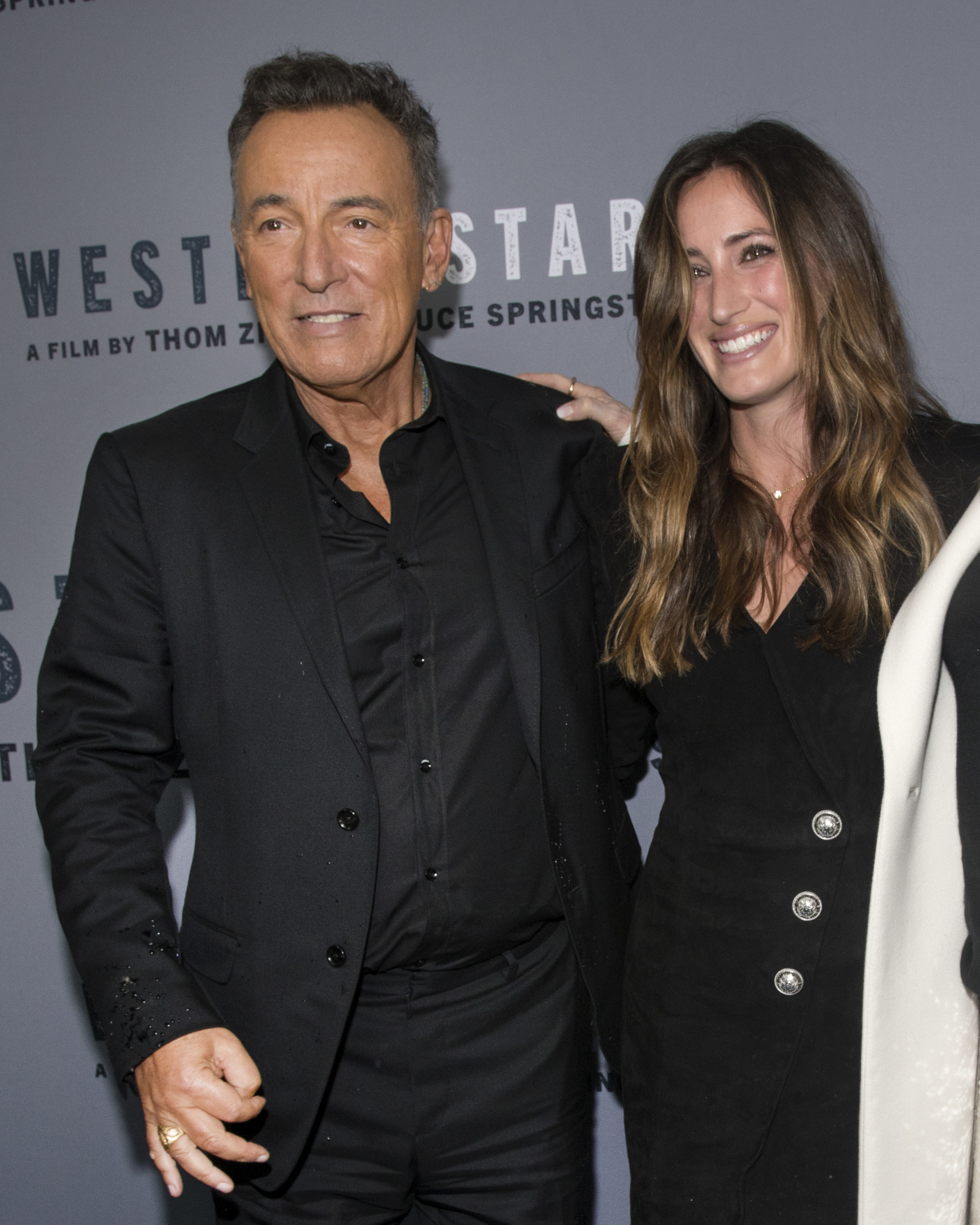 (L-R) US singer-songwriter Bruce Springsteen and his daughter Jessica Springsteen attend the New York special screening of &quot;Western Stars&quot; at Metrograph at Metrograph on October 16, 2019