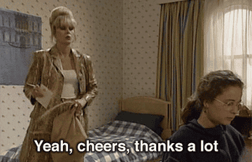 patsy says cheers in ab fab