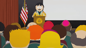 south park man gives speech and says what have we learned through this ordeal