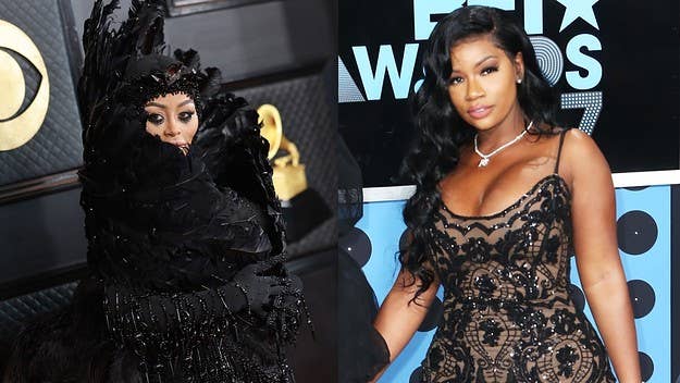 Blac Chyna's mom, Tokyo Toni, has criticized her daughter's Grammy outfit, calling the all-black feathered body suit made of rhinestones a "horrible" look.