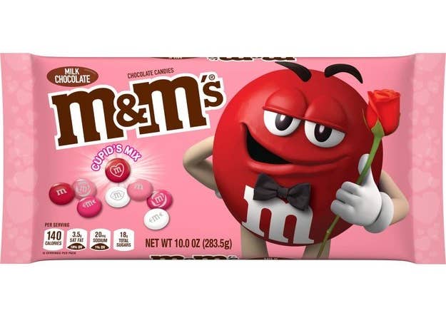 M&M Candy Valentine Toy Figure Pink m&m's