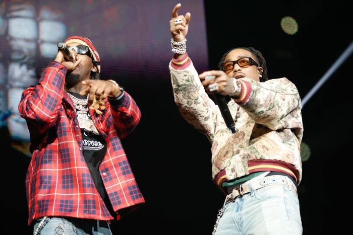 Offset and Quavo performing
