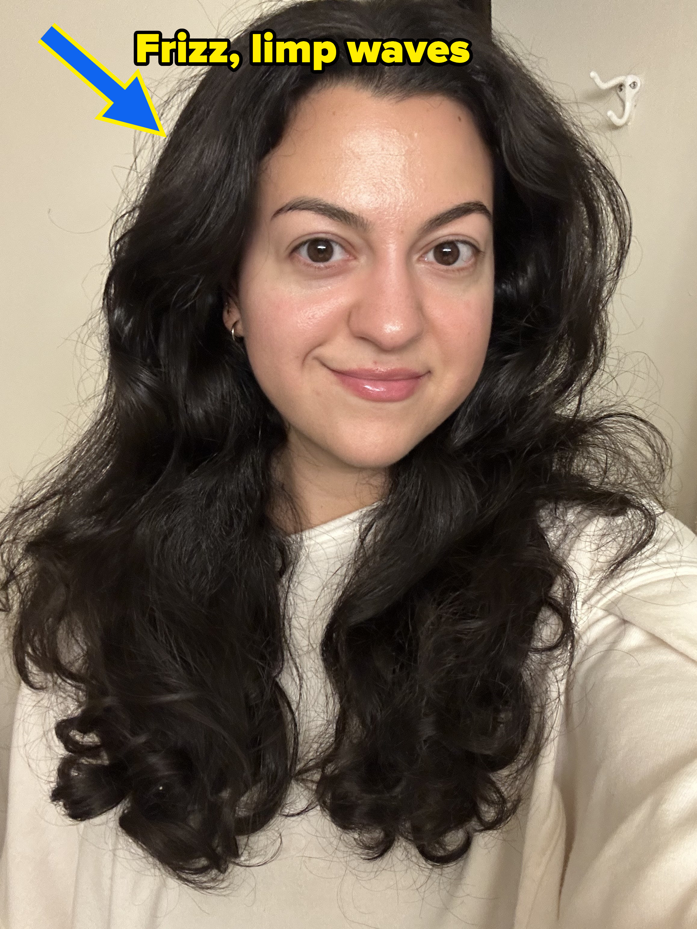 the author posing for a selfie showing her hair