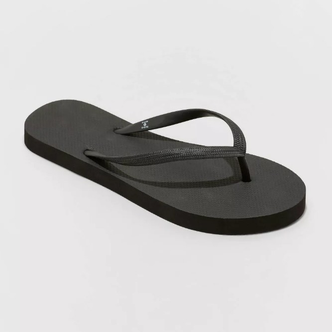 the black sandals