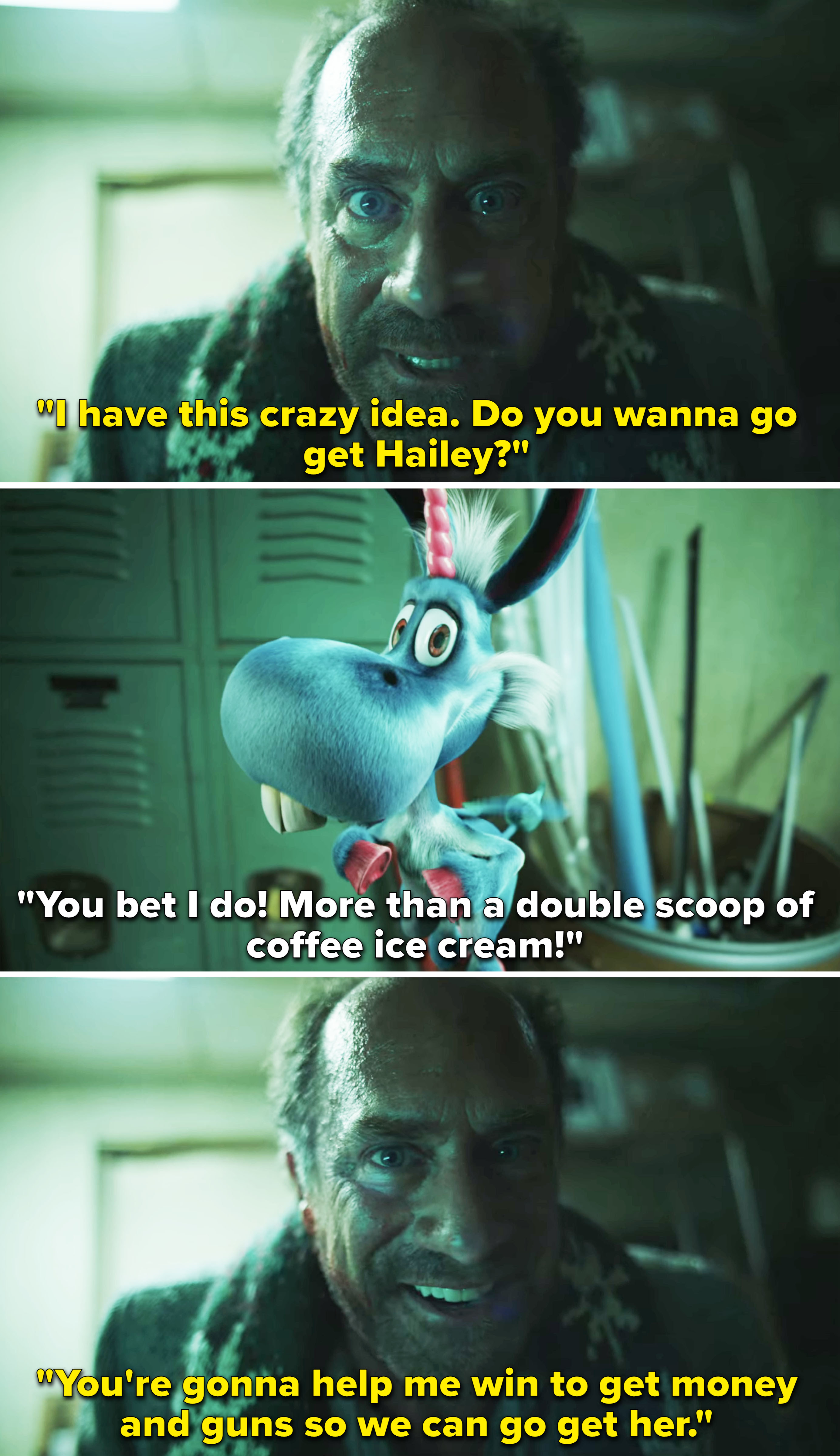 christopher&#x27;s character saying, i have this crazy idea, do you wanna go get hailey