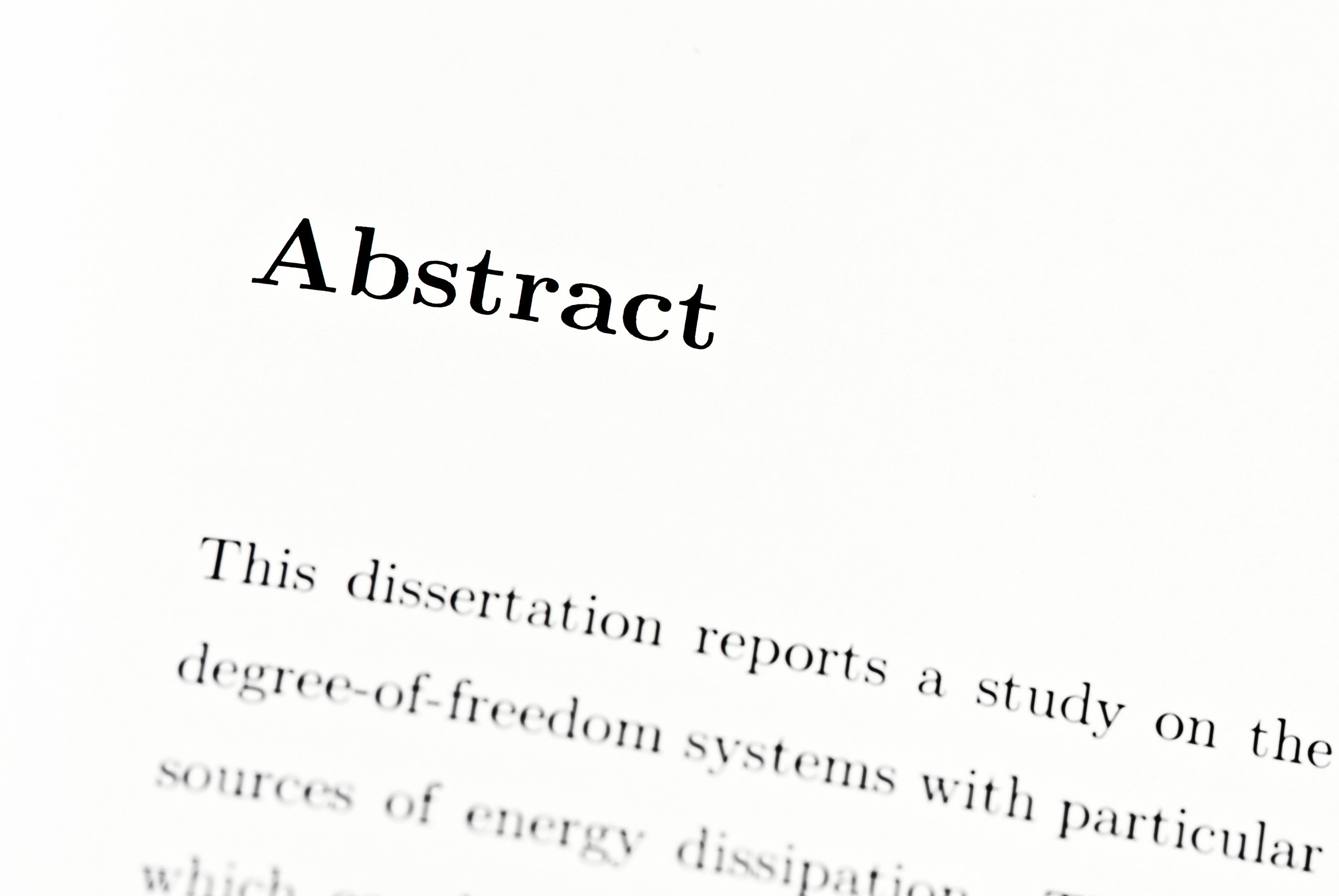 PHD thesis abstract