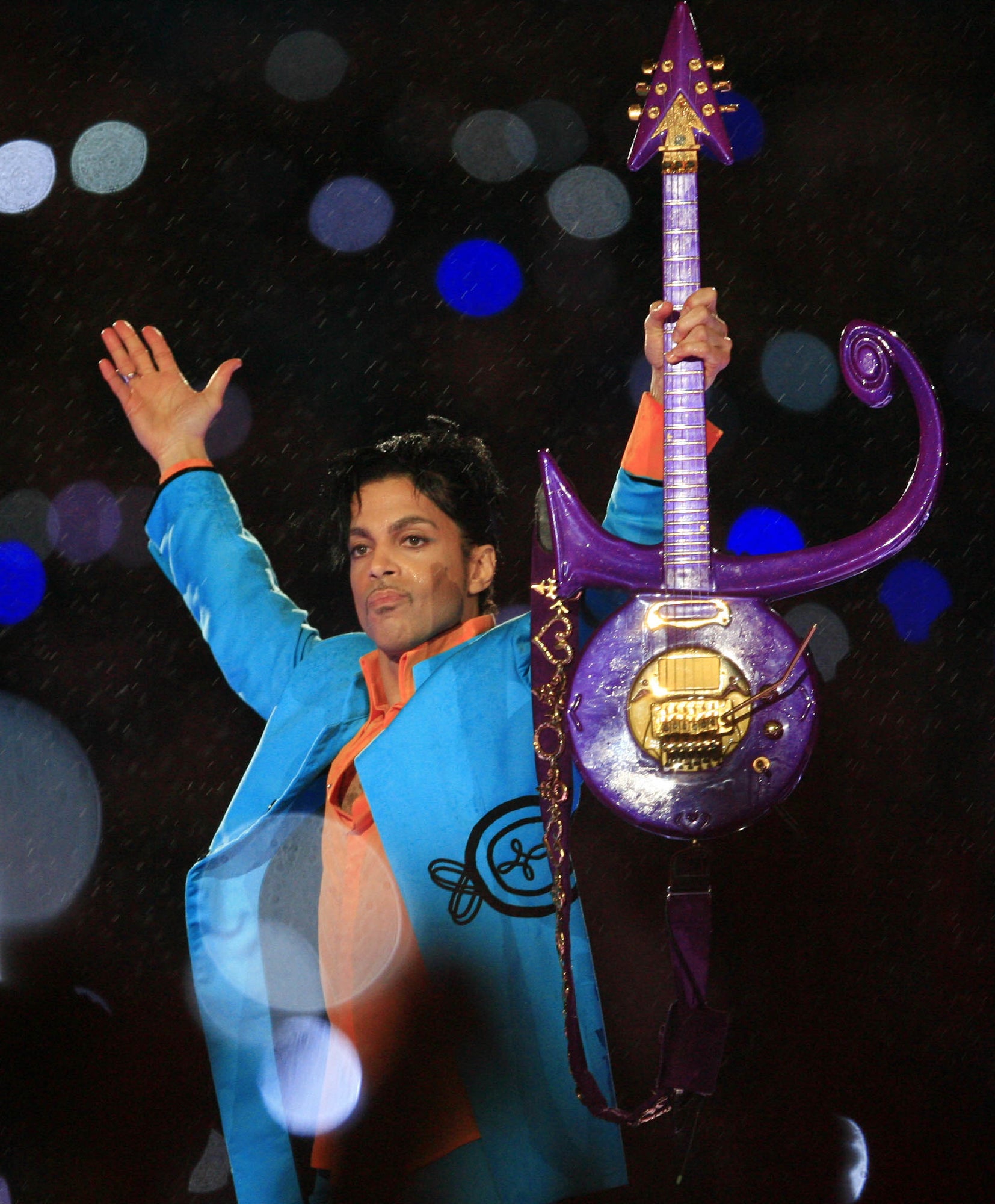 Prince performs during the &#x27;Pepsi Halftime Show&#x27; at Super Bowl XLI