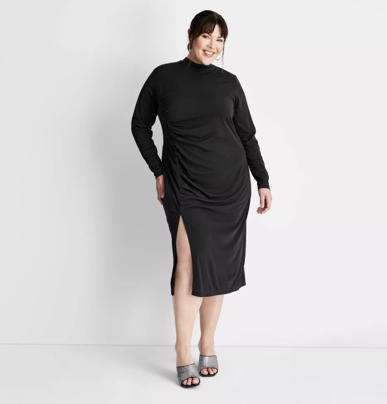 The ruched black dress
