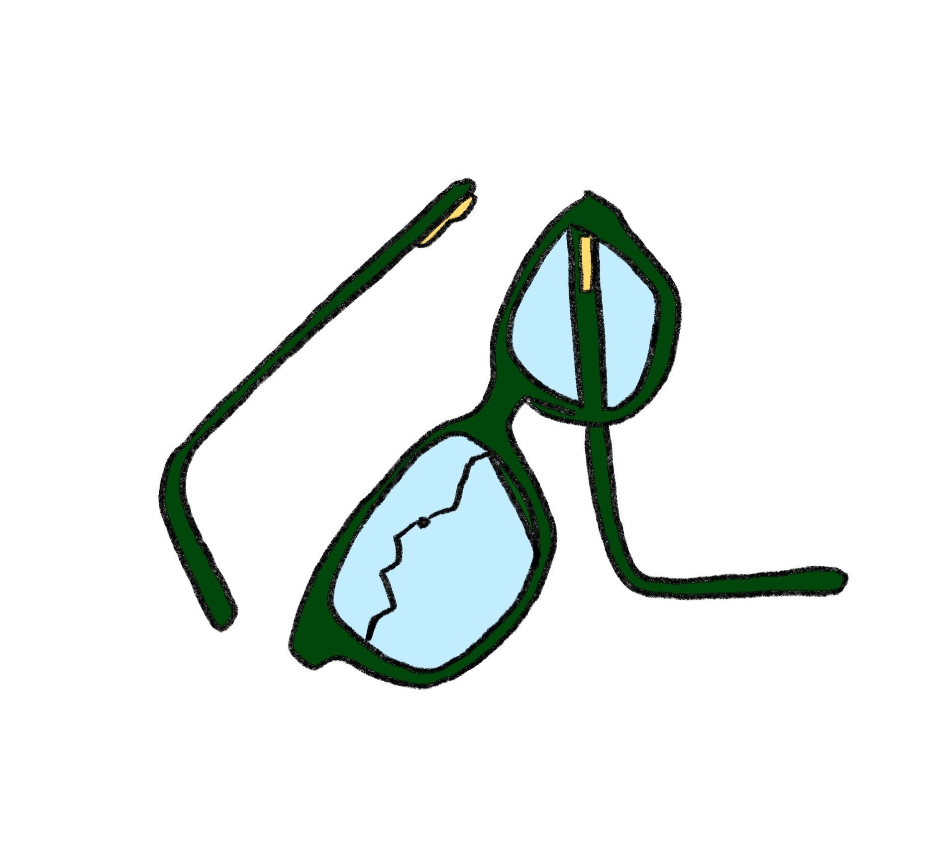 broken pair off glasses