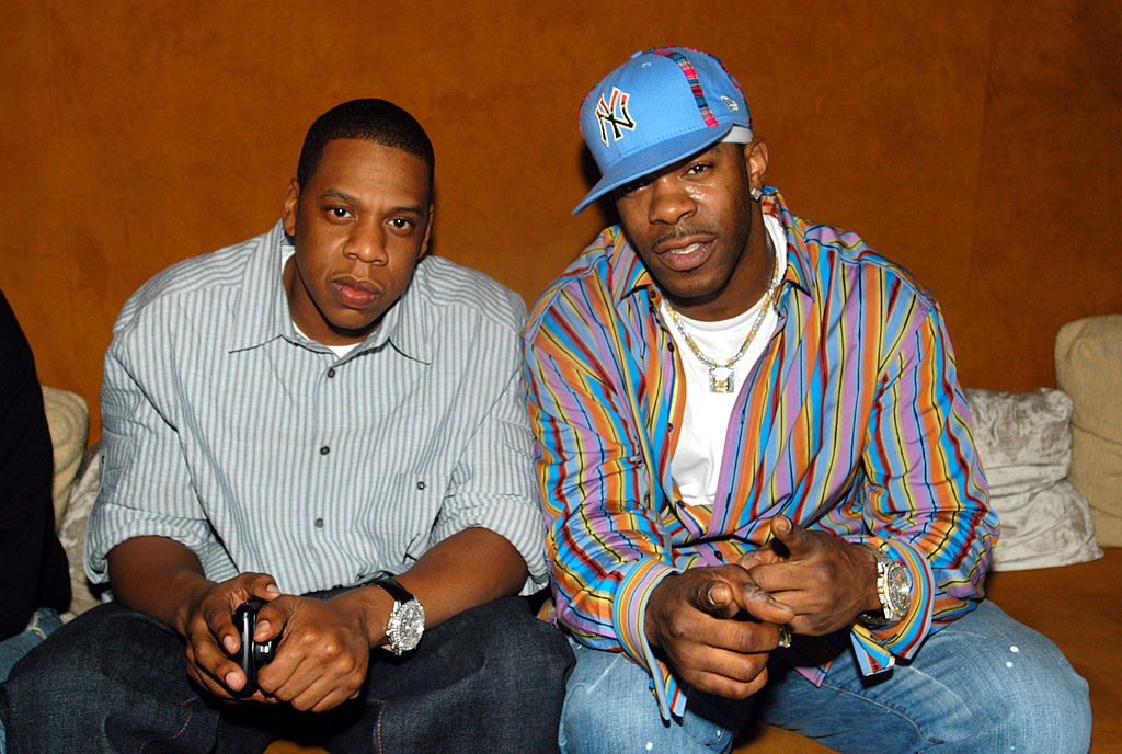 Jay-Z and Busta Rhymes sitting together