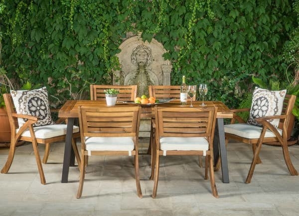 Image of the wooden dining set