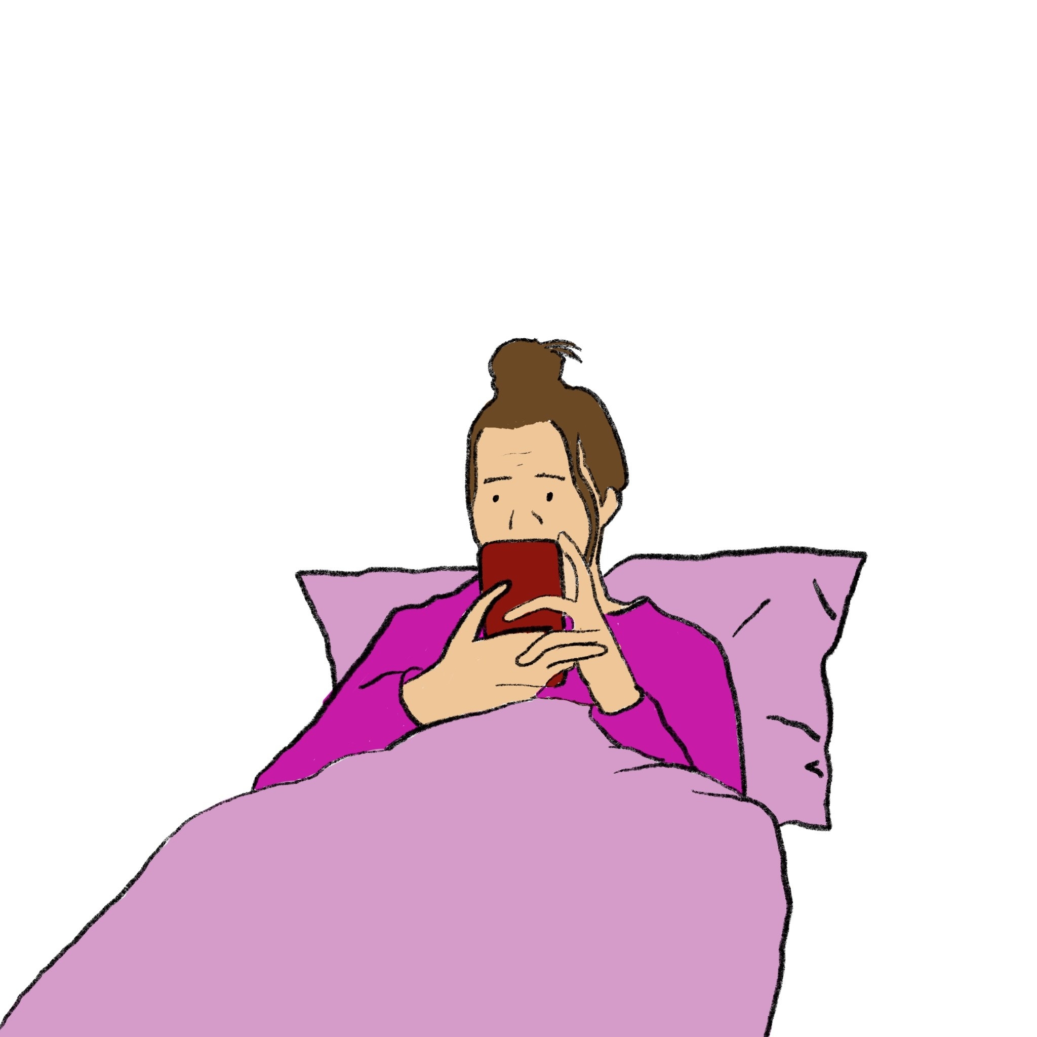texting in bed