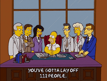 The simpsons discussing layoffs