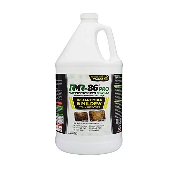 The gallon of mold and mildew cleaner