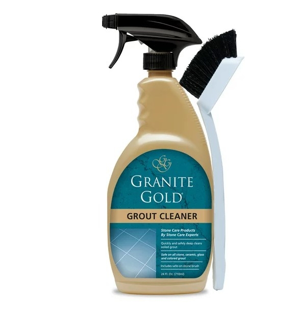 the grout cleaner and included brush