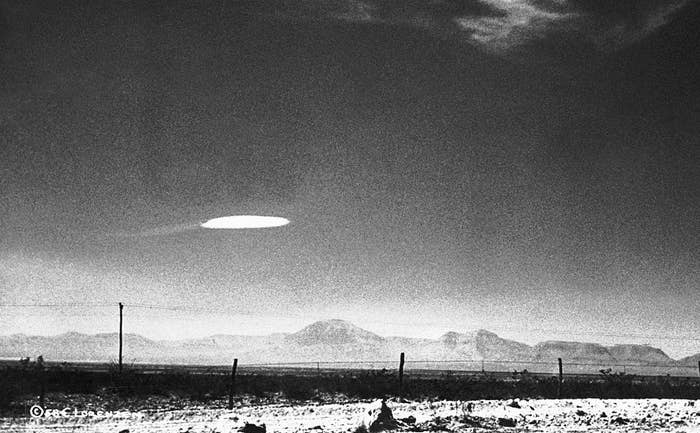 An old photo of a UFO in New Mexico
