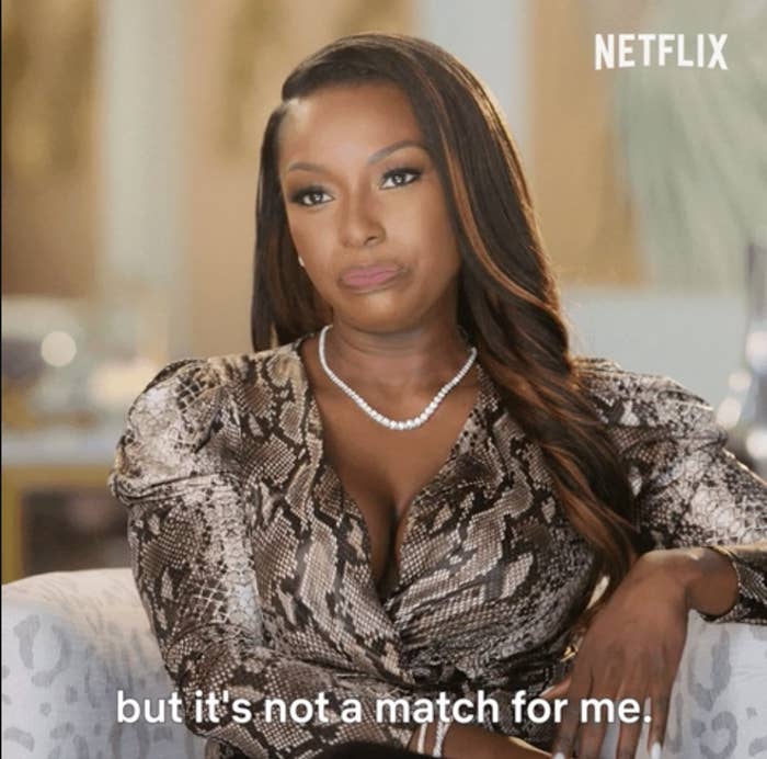 a woman saying, &quot;but it&#x27;s not a match for me.&quot;