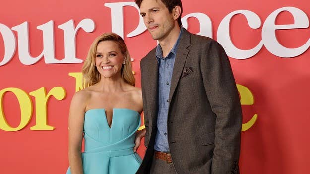 During a recent appearance on 'Chicks in the Office,' Kutcher addressed the awkward photos between him and 'Your Place or Mine' co-star Reese Witherspoon.