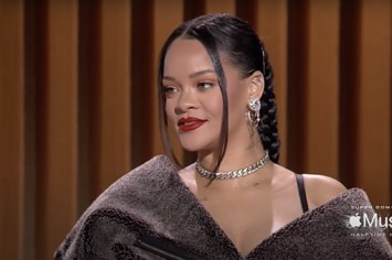 Screenshot of Rihanna during Apple Music interview