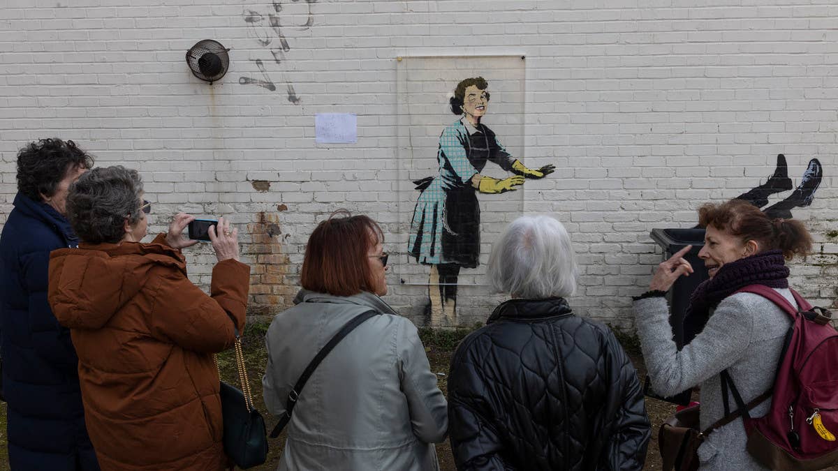 Banksy's latest creation sees the artist focusing on the global issue of violence against women. A gallery is now in charge of its safe removal and relocation.