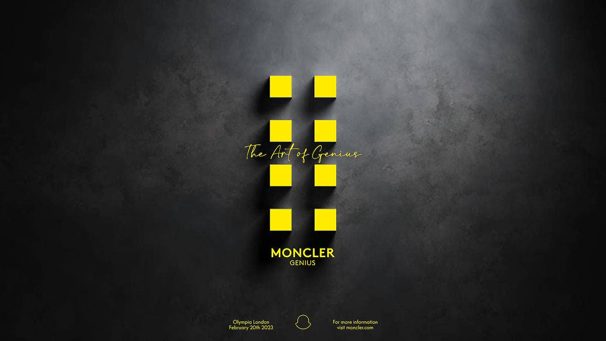 Moncler’s The Art of Genius live show being held during London Fashion Week features collaborations from Pharrell, Roc Nation by Jay-Z, and more.