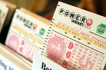 Photograph of a Powerball lottery ticket